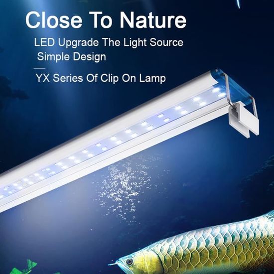 SALUTUYA Éclairage LED pour aquarium 15W LED Aquarium Éclairage Extensible Étanche Plante Aquatique Lumière animalerie aquarium