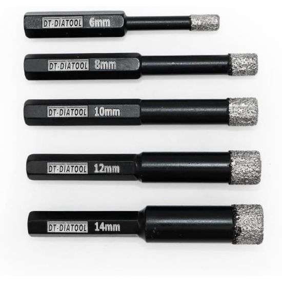 Harley Davidson SHDIATOOL Forets Diamant 4PCS 6mm/8mm/25mm/35mm Brasé Sous Aspirateur A Cendre
