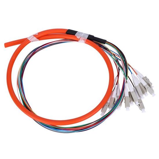 Câble Pigtail Fibre - RHO - Multimode 12 Cœurs - Connecteur ST/UPC - 1 M - PVC Écologique