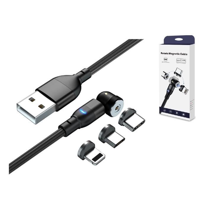 Câble De Recharge Magnétique USB-C 2 Mètres - Universel Pour Téléphone