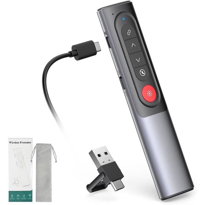 Télécommande Présentation Sans Fil PowerPoint StarTech PRESREMOTE - Pointeur Laser 27m