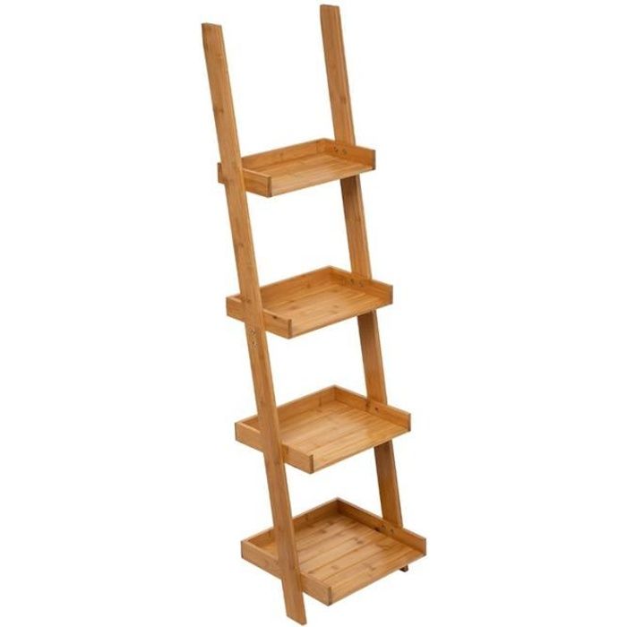 Etagère échelle bambou 4 niveaux - SILUMEN - Marron - Ethnique - Ailleurs