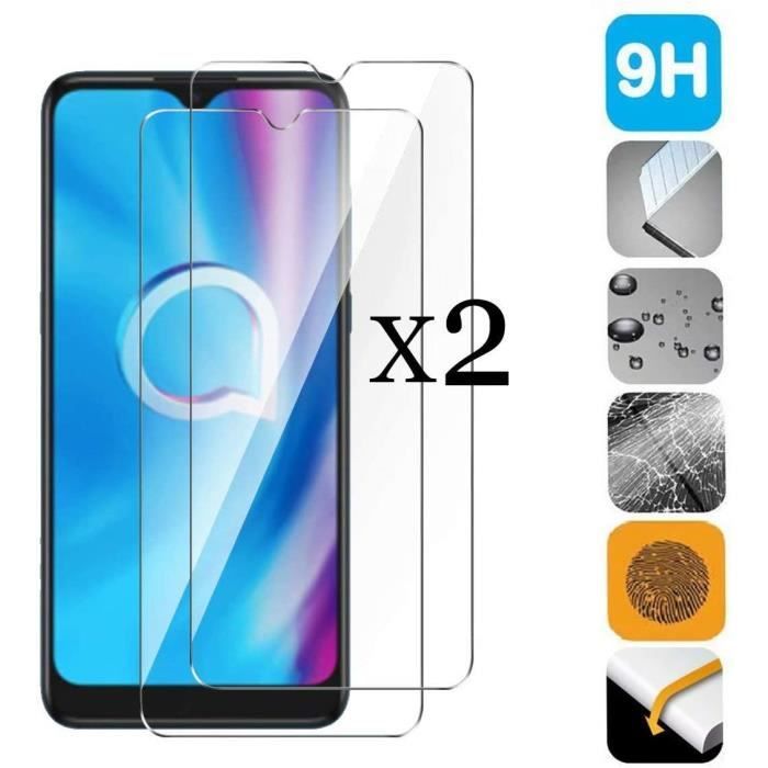 Verre Trempé Alcatel 1S 2020 Film de Protection en Verre trempé Pur, sans Bulles, Anti Rayures, Anti-Empreinte [ 6.22 Pouces,NL