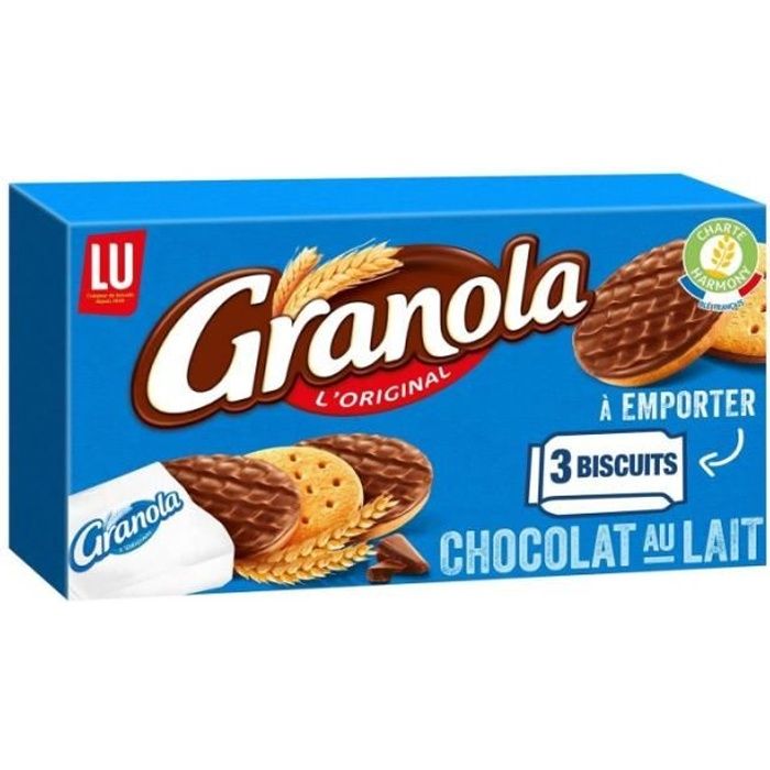 LU GRANOLA - Granola Sables Nappes Chocolat Au Lait Pocket 225G - Lot De 4