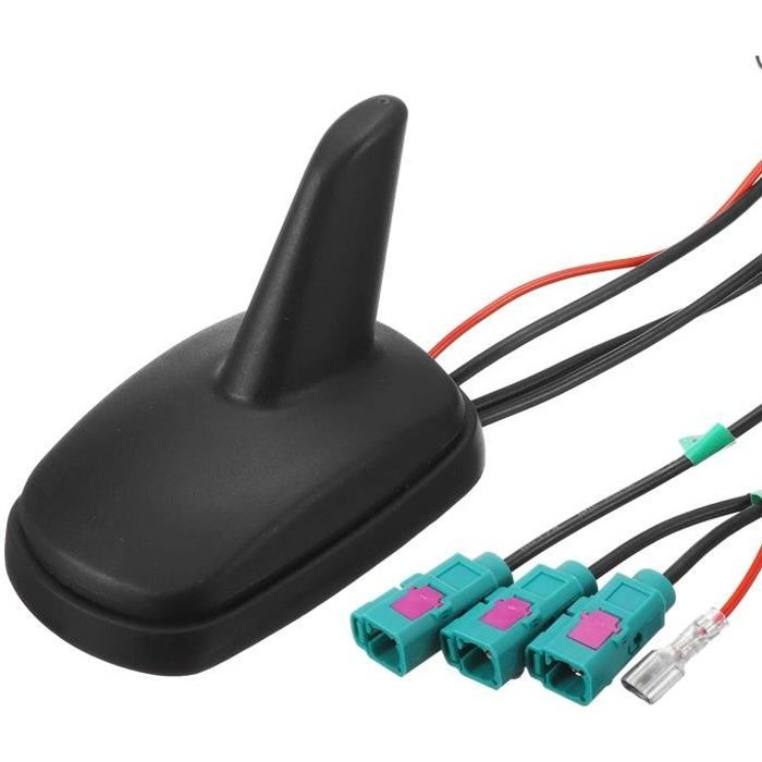 Antenne requin DAB DAB + GPS FM, conception automatique, aktiv Fakra Stecker universel pour Audi A4 B8 A6 pour VW Black -FY2017