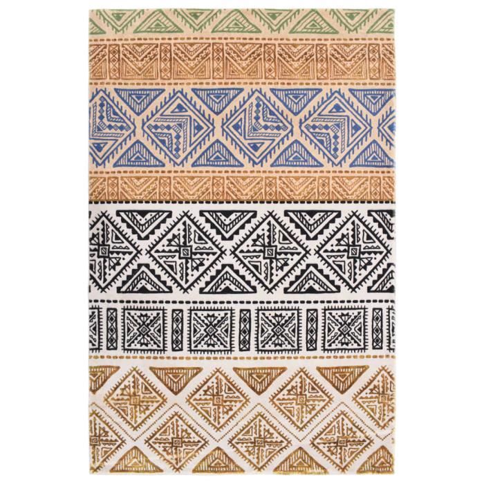Tapis imprimé Tapis de sol Tapis de salon Multicolore 160x230 cm Polyester