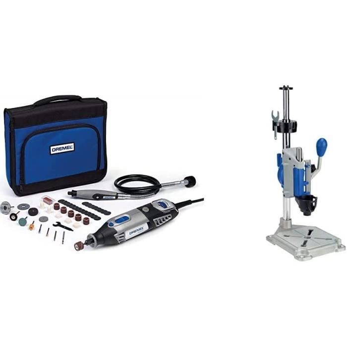 Outil Rotatif Multifonction 4000175W avec 1 Adaptation 45 Accessoires Support perceuse à colonne DREMEL 220Workstation pour mult