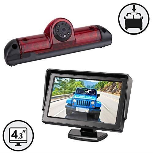 Set: Caméras de recul 3ème feu Stop + Stand-Alone Moniteur 10,9cm (4,3 Pouces) pour Citroen JUMPER III FIAT DUCATO X250 Peugeot BO