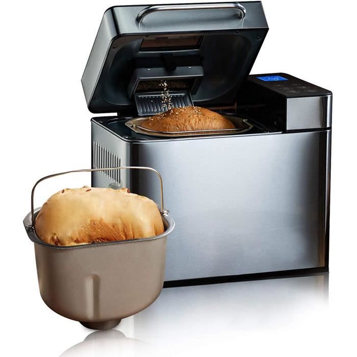 COOCHEER Machine à Pain, 19 Programmes Programme sans gluten Machine a Pain avec Écran et Minuteur Programmable 15H, 710W