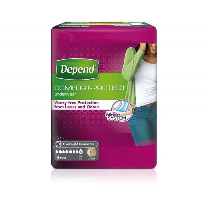 Depend Culottes pour fuites urinaires super absorbantes pour femme