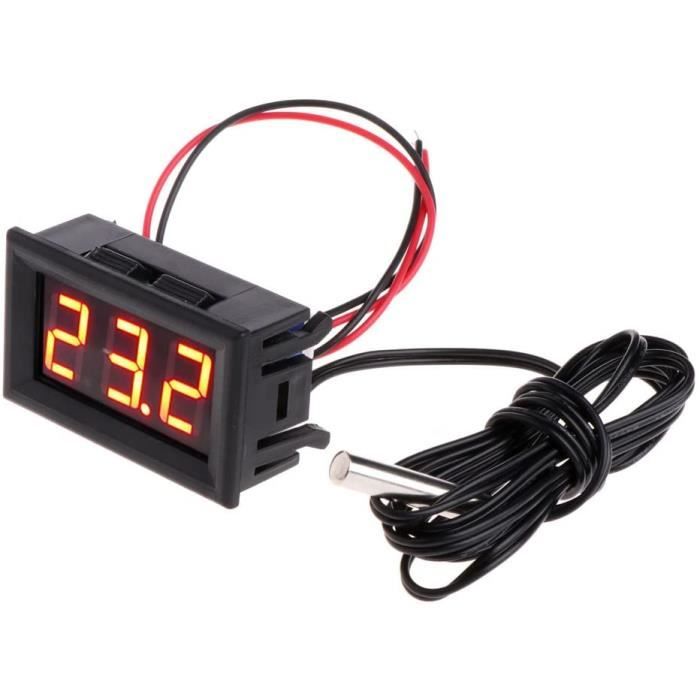 Cuigu 50~110 ° c Numérique LED Thermomètre DC 5-12 V Température De Voiture Panneau Mètre Gauge (Rouge)