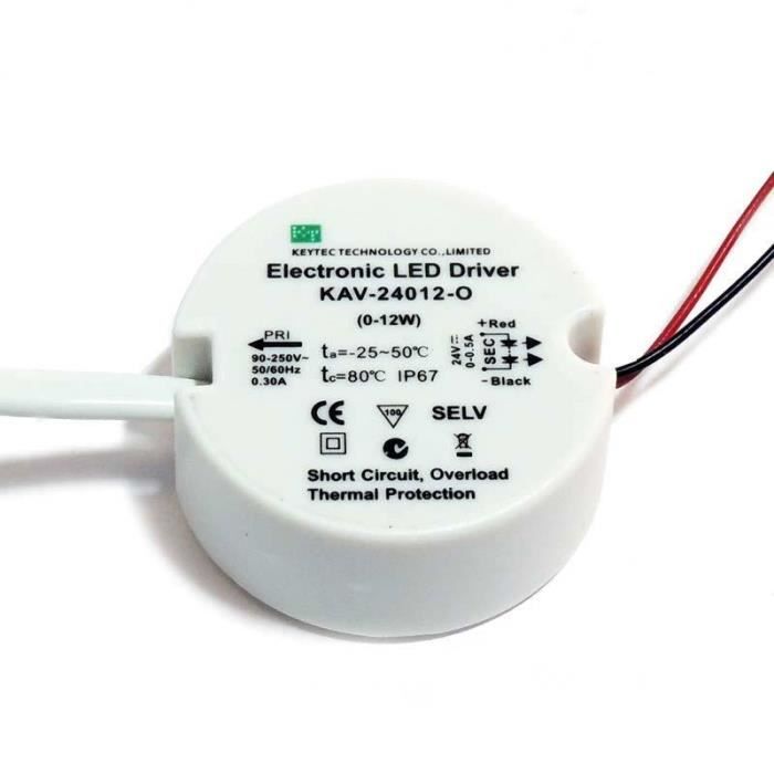 Alimentation 220V - 24V 12W étanche IP67
