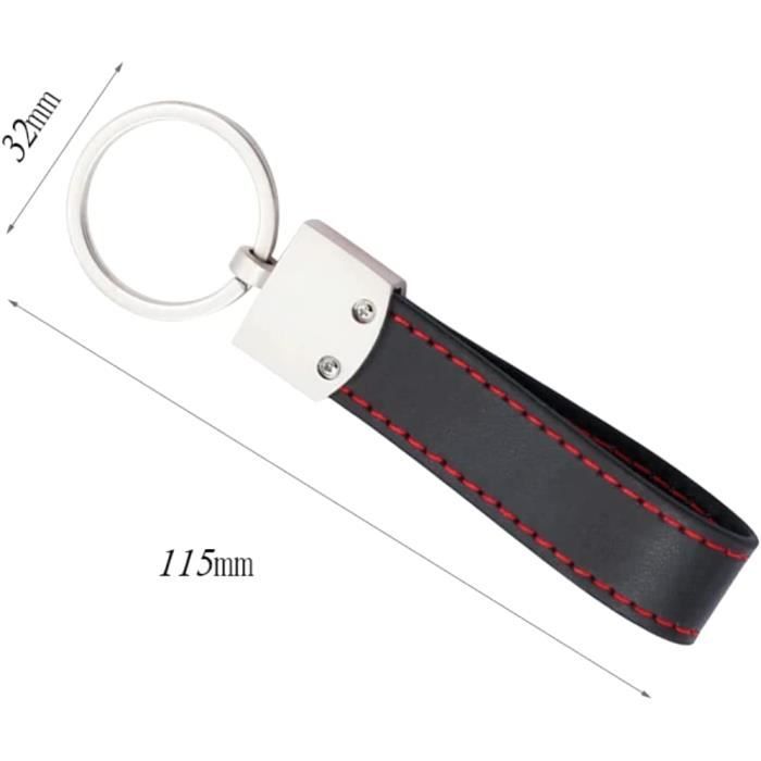 Porte clés clé Audi RS Porte-clés clé RS RS3 RS4 RS5 RS6 RS7 (surpiqûre rouge)
