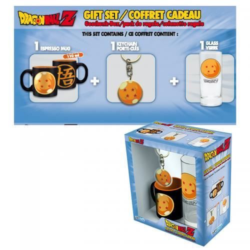 DRAGON BALL - Coffret (Verre + Porte Cles + Mini Mug) - Cristal Ball