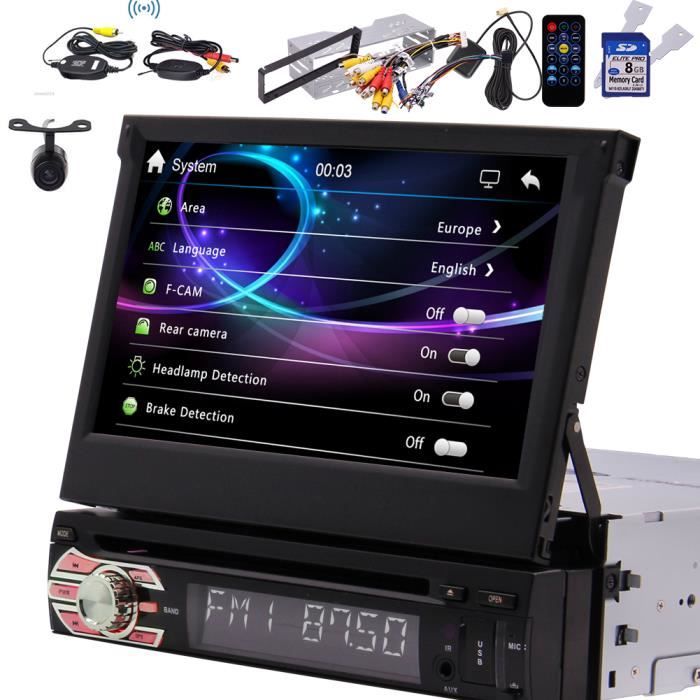 EinCar simple Din système stéréo voiture Bluetooth Autoradio navigation GPS Dash 1 din Lecteur vidéo Radio Audio 7 pouces écran tact
