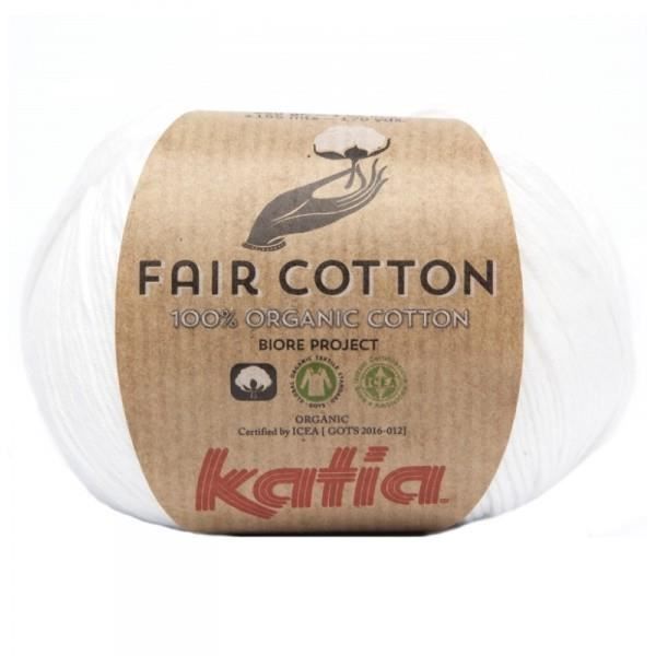 Coton à tricoter FAIR COTTON BIO 01 Blanc