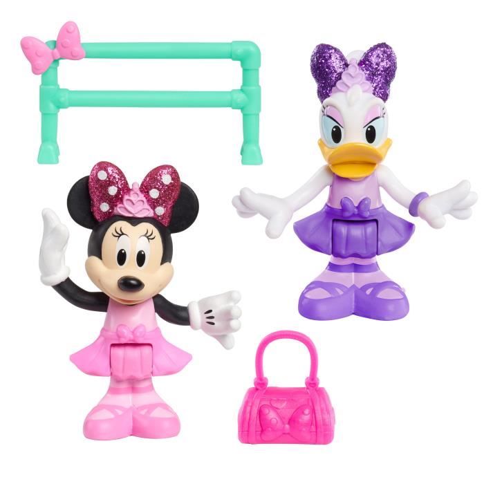 Minnie, 2 figurines articulées 7,5 cm avec accessoires, Thème Ballerine, Jouet pour enfants dès 3 ans, MCN172