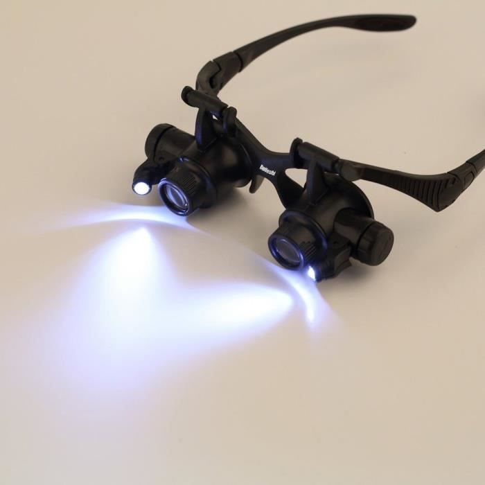 10X 15X 20X 25X LED Lunettes Réparation Bijoutier Loupe Loupe Loupe