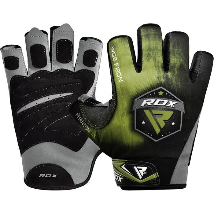 RDX Gants de Musculation Poignet Workout Fitness Gymnastique Entrainement Powerlifter Perméable à l'air Halterophilie Gym Gloves