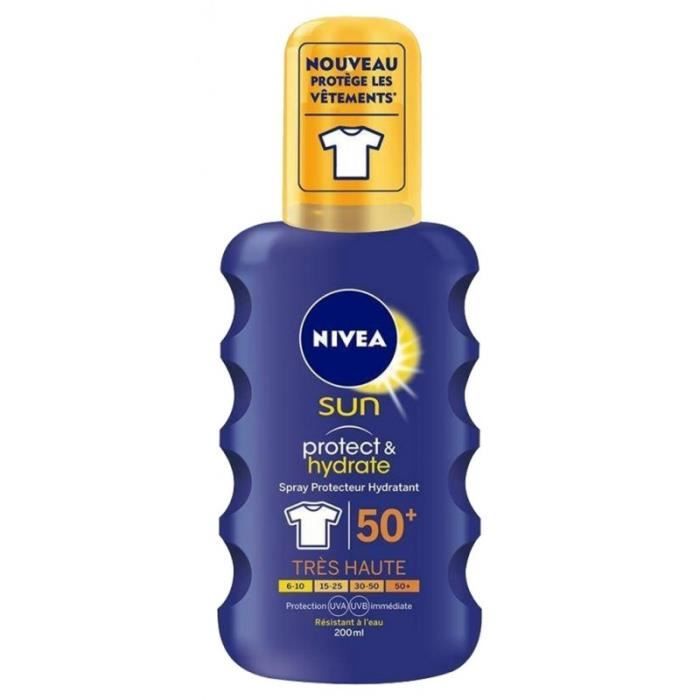 Nivea Sun Spray Protect Et Hydrate FPS50 200ml (lot de 2)