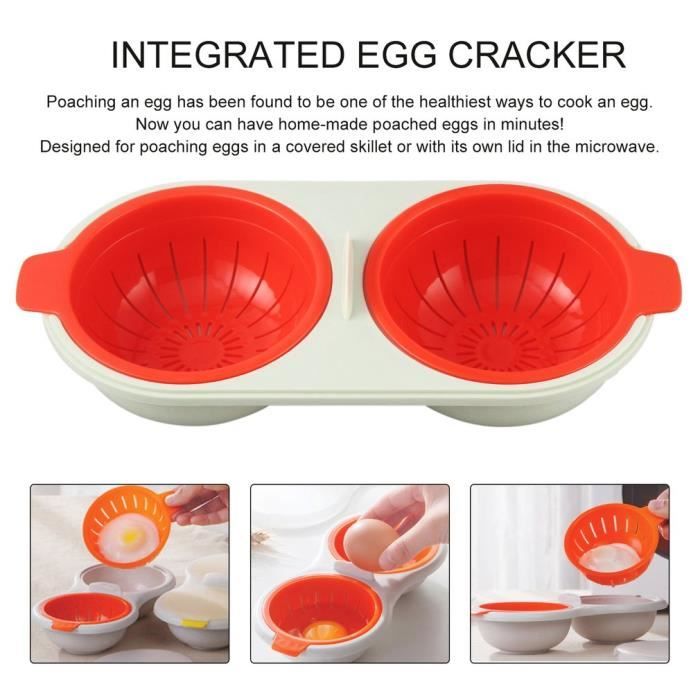 Cuiseur À Oeuf cuit à la vapeur oeuf bol four à micro-ondes oeuf braconnier cuisinier cosses oeuf outil de cuisson