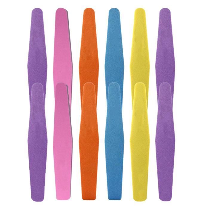 12 pièces éponge lime à ongles tampon à barre de meulage à à outil de manucure pour salon PINCE - BARRETTE - CHOUCHOU - ELASTIQUE