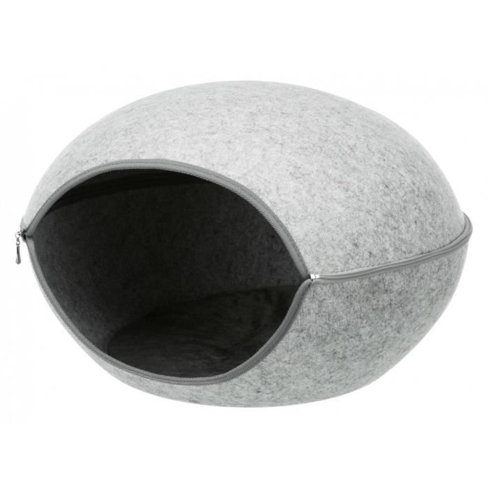 Abri douillet Luna 2 en 1. grand modèle 58 cm. pour chat.-Trixie 58,000000 Gris