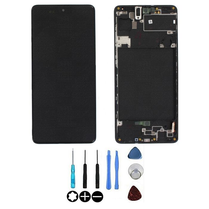 Ecran LCD & Vitre tactile Assemblés Sur Châssis Pour Samsung Galaxy A71 A715F