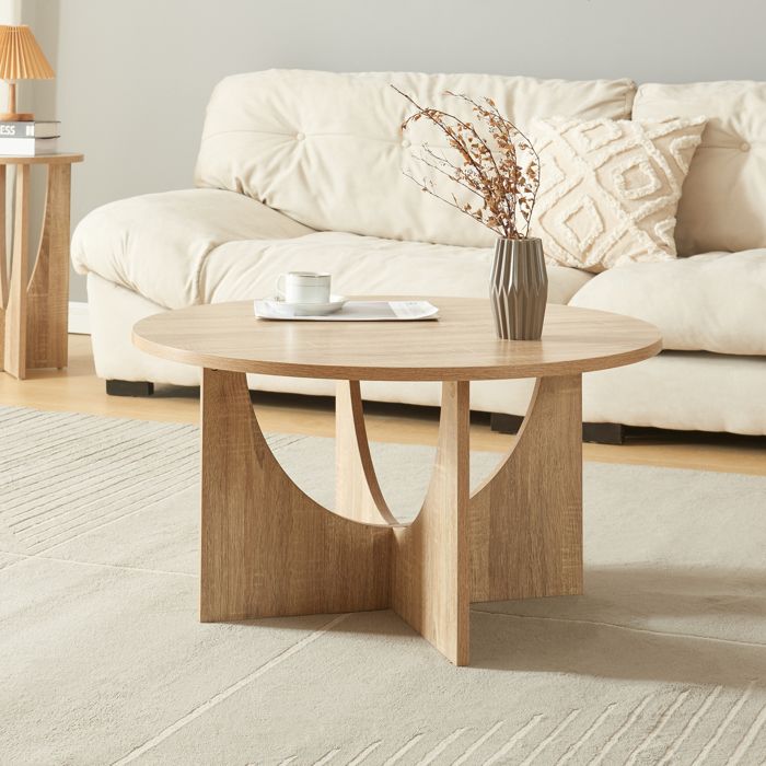 Table basse de salon Rindal 80 x 42 cm effet chêne Table basse de salon Rindal 80 x 42 cm effet chêne