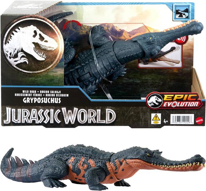 Jurassic World Figurine Stégosaure Géants Féroces – 35,5 Cm – 2 Attaques + Évolution – Scan App
