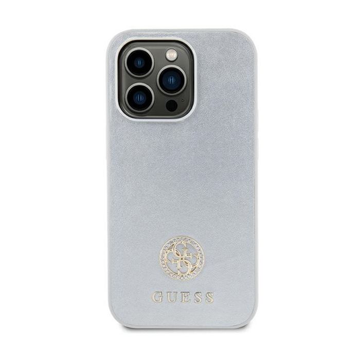 Guess 4G Strass Metal Logo Coque pour iPhone 15 Plus