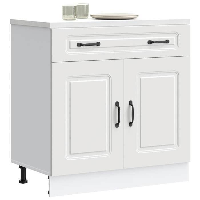 vidaXL Armoire de cuisine Kalmar blanc bois dingénierie 853497