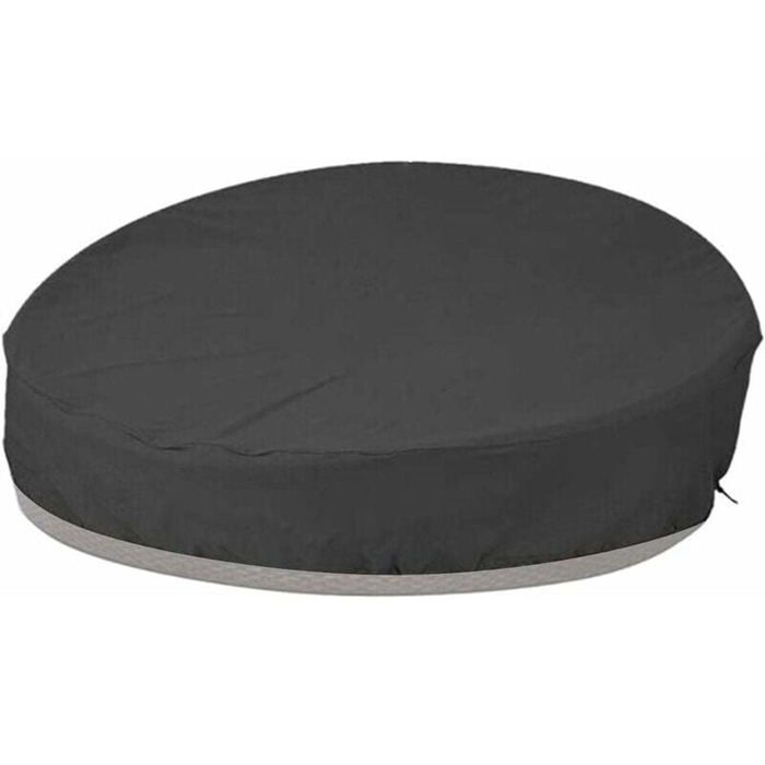 Housse Lit Jardin Rond 190x89cm Imperméable Anti-UV Noir