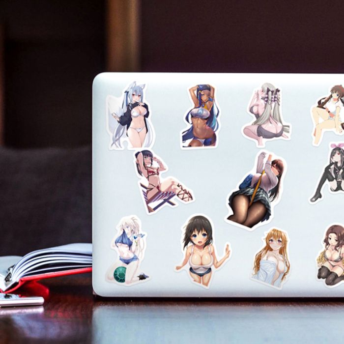 SURENHAP Autocollants danime 50pcs Anime Girl Stickers Stickers étanche pour un sport bowling BP-0000263 exposé 50 belles femmes