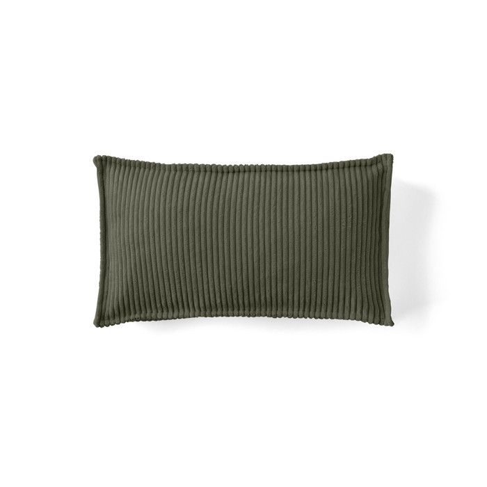Stella - coussin - en velours côtelé - 32x57 cm - Vert