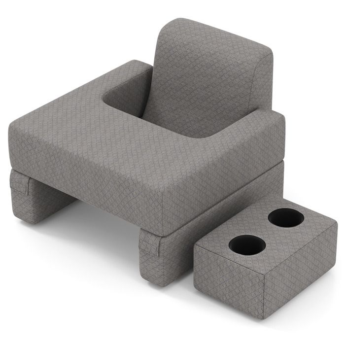 Coussin De Lecture Pour Jeux, Accoudoir De Bureau, Oreiller De Lecture En Mousse à Mémoire De Forme Avec Poche Latérale Pour Adulte Assis Dans Le Lit