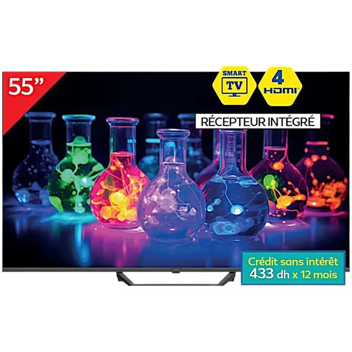 Téléviseur QLED HAIER H55S80EUX 55 pouces 4K UHD Smart TV