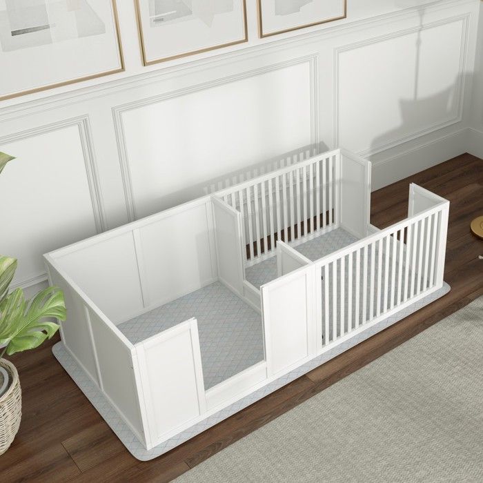 Meilleurs prix pour Cage de mise bas pour chiens avec parc et aire de jeu pour chiots tapis imperméable porte réglable - Pour petites et grandes