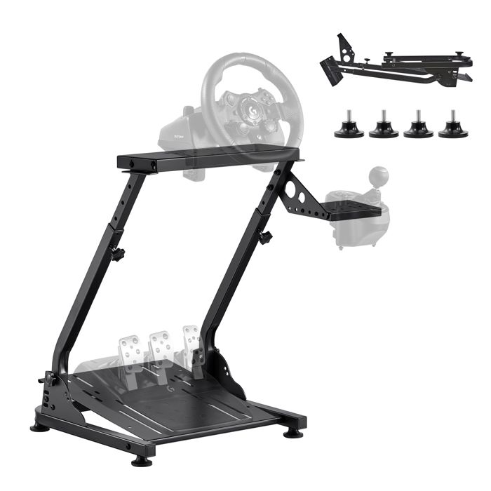 Support de Volant de Course Pliable et Réglable pour Simulateur-Duoku-Compatible avec Logitech G29-G27-G920-Thrustmaster T300RS