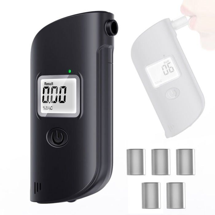 Éthylotest électronique Portable - Détecteur D'alcool Avec écran LCD, Recharge USB, Haute Précision - 10
