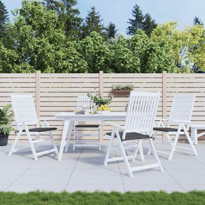 Coussins de chaise de jardin vidaXL Lot de 4 40x40x4 cm Tissu Oxford Imperméable