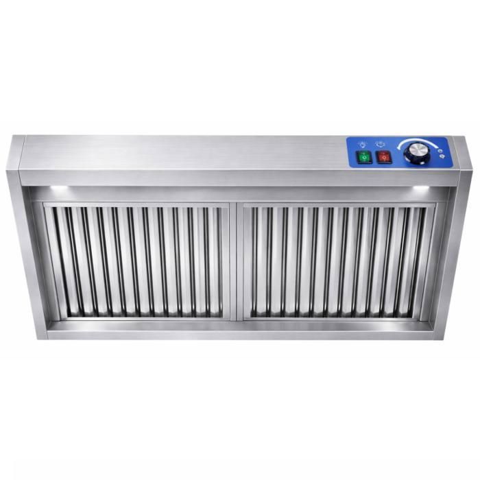 Hotte murale professionnelle - Mistral Pro 1400x900 - moteur 025 kW - débit 1600–2100 m³/h - LED & variateur