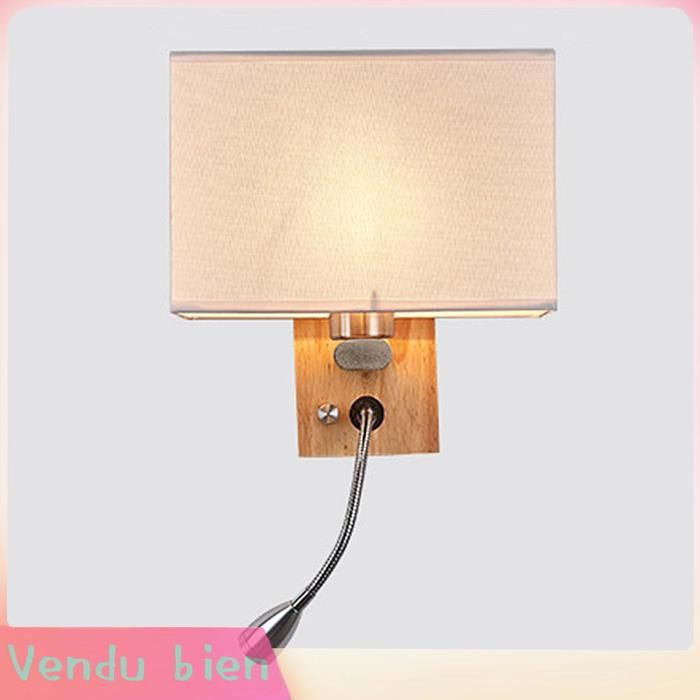 Garosa applique murale en bois Applique Murale LED Moderne En Bois Style Chinois Blanche Pour Couloir Int ~~ linge decorative