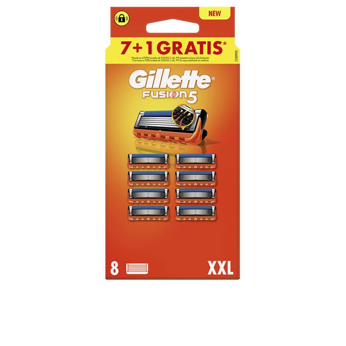 Lames de Rasoir GILLETTE FUSION 5 cargador recambios 8 u