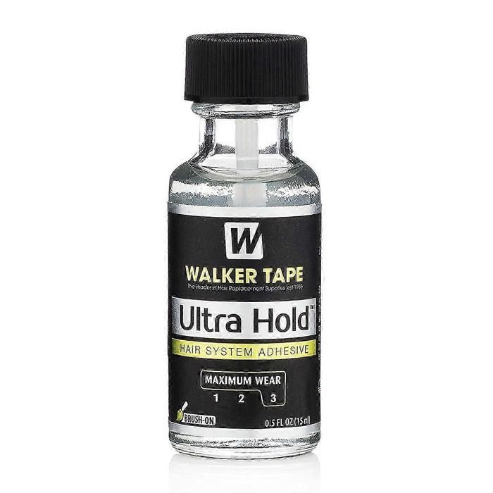 Colle pour perruques et patchs capillaires ultra-résistants et imperméables avec pinceau format voyage 15 ml