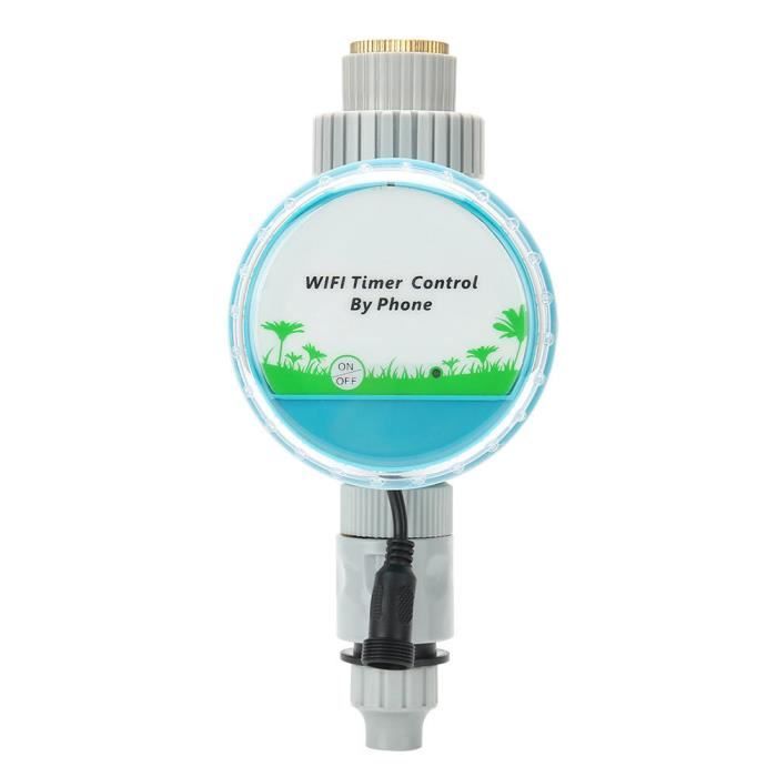 économie Eau Intelligent Programmateur Arrosage WiFi 2 Zones - Contrôle Intelligent Jardin Contrôle Vocal Alexa