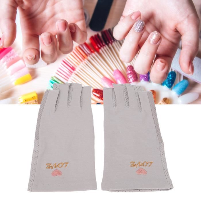 Gants de manucure protection UV extensible respirant doigts en fibre de  coton gants de lampe à ongles pour salon 98666 13 - Cdiscount Auto