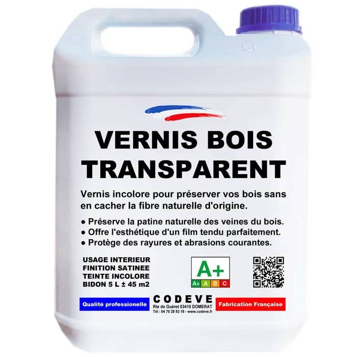 Vernis Bois Transparent - Pot 5 L - Codeve Bois