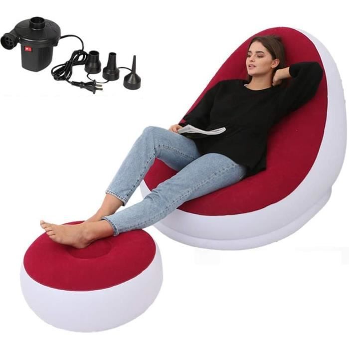 Chaise Gonflable Canapé Gonflable Gris - Salon Portable Pour