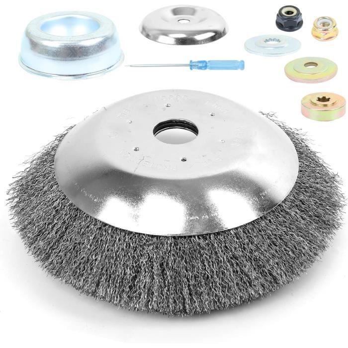 SWAWIS Brosse De Debroussailleuse Brosse De Désherbage 6 Pouces 150